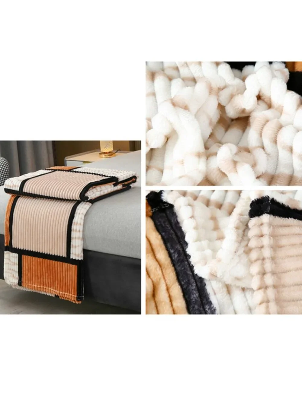 200*225CM Soft Blankets, Plaid Throw Blankets